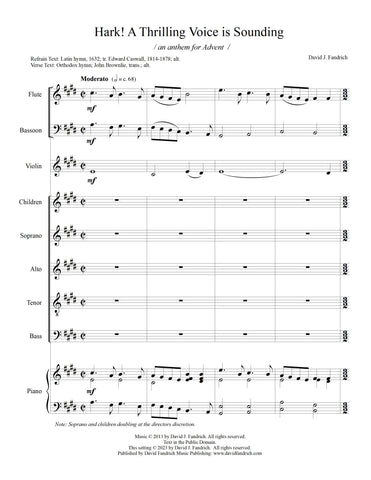 Hark! A Thrilling Voice is Sounding: Choral score