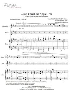 Jesus Christ the Apple Tree: high vocal solo/unison anthem