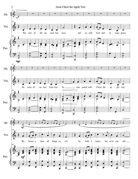 Jesus Christ The Apple Tree Medium Vocal Solounison Anthem David Fandrich Music Publishing 6952