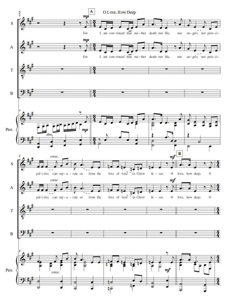 O Love, How Deep: SATB anthem with piano