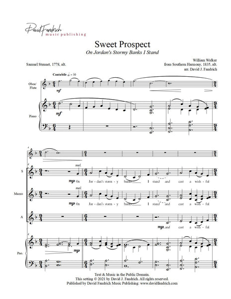 Sweet Prospect (On Jordan's Stormy Banks): SSA anthem